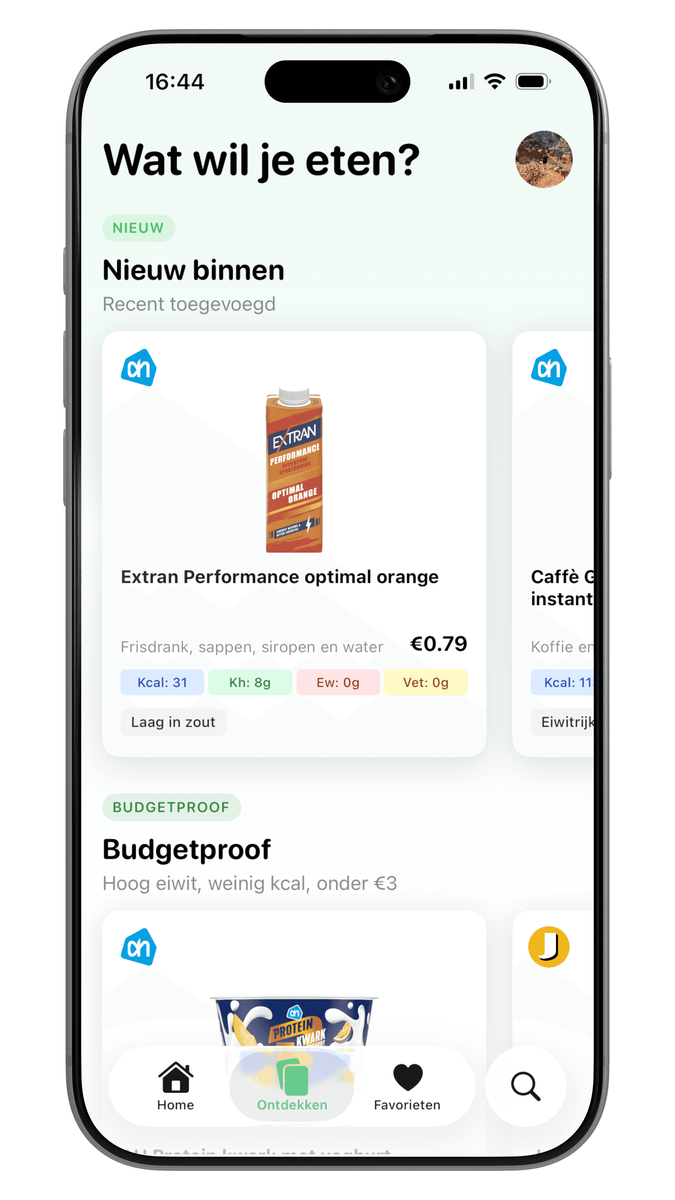 Ontdekken op doel, meer eiwit, minder calorieën